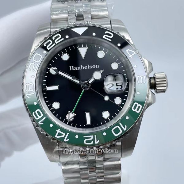 men watches 40mm automatic movement adjust hands black green ceramic bezel sapphire glass luminous stainless steel strap wristwatches, Slivery;brown
men watches 40mm automatic movement adjust hands black green ceramic bezel sapphire glass luminous stainless steel strap wristwatches, Slivery;brown