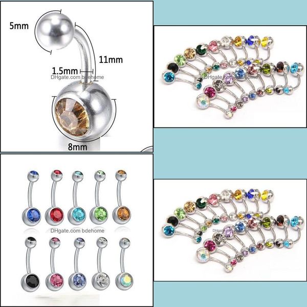 navel bell button rings body jewelry 316l surgical steel crystal rhinestone belly bar ring drop delivery 2021 ppzeu, Silver
navel bell button rings body jewelry 316l surgical steel crystal rhinestone belly bar ring drop delivery 2021 ppzeu, Silver