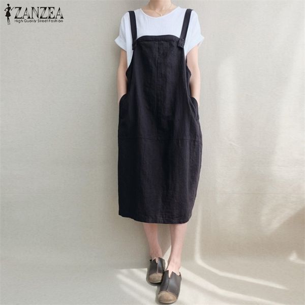 zanzea overall dress women suspenders vestido lady linen dresses casual sleeveless kaftan robe femme vintage solid pockets dress t200416, Black;gray
zanzea overall dress women suspenders vestido lady linen dresses casual sleeveless kaftan robe femme vintage solid pockets dress t200416, Black;gray