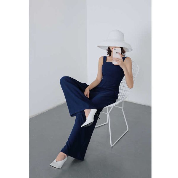 retro women wide leg long jumpsuit summer office work wear overalls red blue black causal rompers macacao feminino 210608, Black;white
retro women wide leg long jumpsuit summer office work wear overalls red blue black causal rompers macacao feminino 210608, Black;white