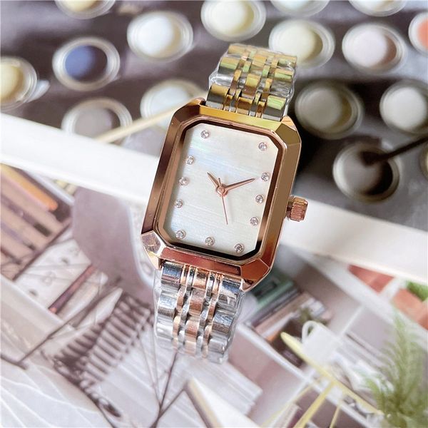 2022 women luxury watches three stitches series womens quartz watch european brand steel strap diamond clock fashion girl accessories, Slivery;brown
2022 women luxury watches three stitches series womens quartz watch european brand steel strap diamond clock fashion girl accessories, Slivery;brown