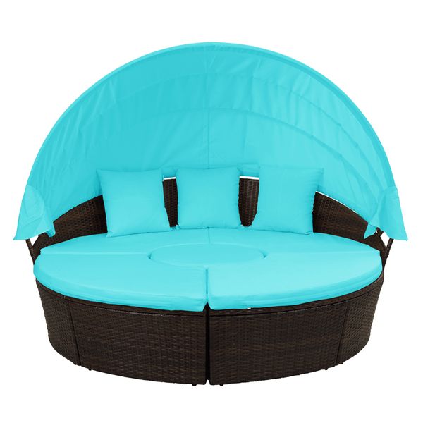 patio furniture round outdoor sectional sofa set rattan daybed sunbed with retractable canopy separate seating and removable cushion
patio furniture round outdoor sectional sofa set rattan daybed sunbed with retractable canopy separate seating and removable cushion