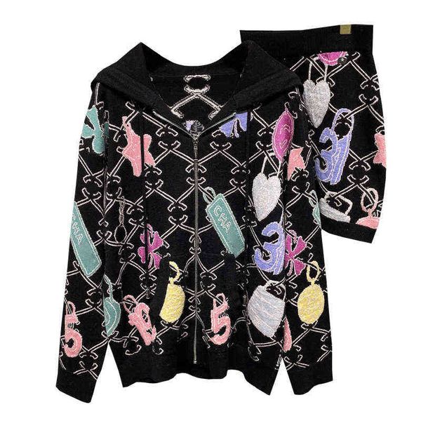 summer youth aging colorful rhombic printed cashmere hooded cardigan fashionable skirt two piece set, White
summer youth aging colorful rhombic printed cashmere hooded cardigan fashionable skirt two piece set, White