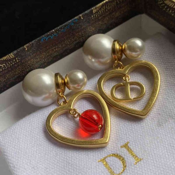 new red beads love pearl asymmetric earrings women's heart-shaped earrings us design jewelry, Golden
new red beads love pearl asymmetric earrings women's heart-shaped earrings us design jewelry, Golden