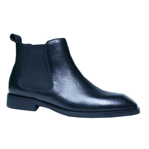 square toe personalized men chelsea boots lychee pattern men's martin boot real leather fashion man ankle booties, Black
square toe personalized men chelsea boots lychee pattern men's martin boot real leather fashion man ankle booties, Black