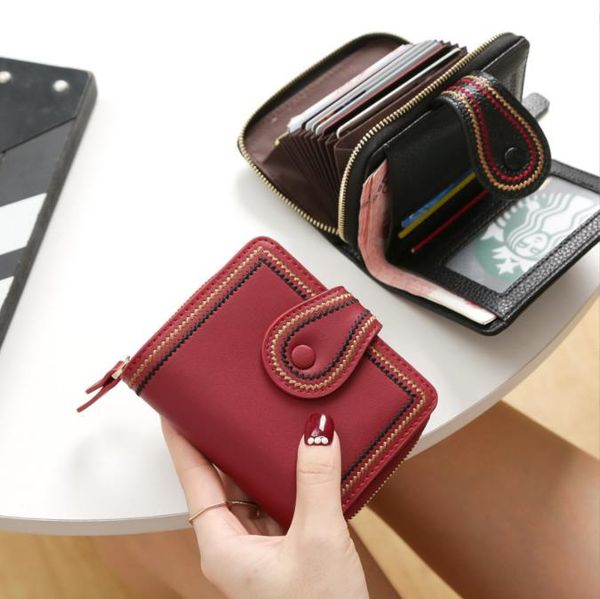european and american fashion small wallet short card bag women's leather wallets zero bag, Brown;gray
european and american fashion small wallet short card bag women's leather wallets zero bag, Brown;gray