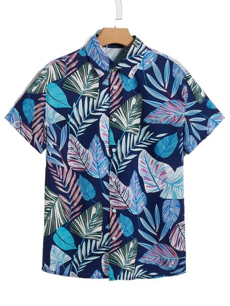 men tropical print shirt 02y0#, White;black
men tropical print shirt 02y0#, White;black