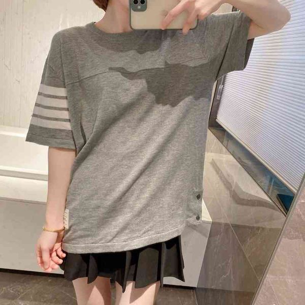 tb tee knitted round neck short sleeve t-shirt women's summer 22 new leisure medium long men and women lovers leisure ins sweet design, White
tb tee knitted round neck short sleeve t-shirt women's summer 22 new leisure medium long men and women lovers leisure ins sweet design, White