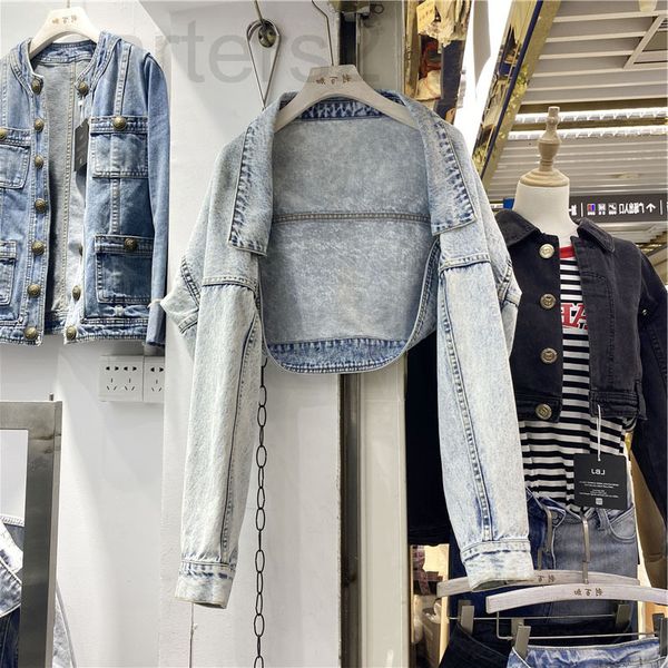 women's knits & tees designer korean version of temperament celebrity sweet minority long sleeved denim jacket versatile fashion short, White
women's knits & tees designer korean version of temperament celebrity sweet minority long sleeved denim jacket versatile fashion short, White