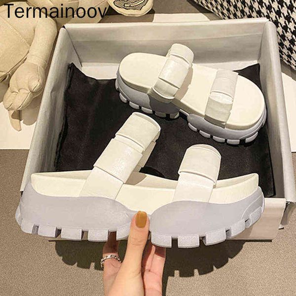 termainoov brand women slippers summer fashion platform concise sandals heeled casual shoes outdoor 220520, Black
termainoov brand women slippers summer fashion platform concise sandals heeled casual shoes outdoor 220520, Black
