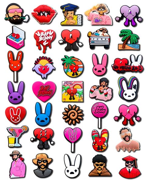 bad bunny shoe charms parts accessories for kids girls teens kawaii croc clog sandals bracelets decoration party favor mix randomly, White;pink
bad bunny shoe charms parts accessories for kids girls teens kawaii croc clog sandals bracelets decoration party favor mix randomly, White;pink