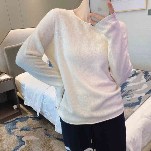 women's knits tees autumn winter multicolor knitted hemmed round neck loose thin simple solid color bottoming shirt w9rb, White
women's knits tees autumn winter multicolor knitted hemmed round neck loose thin simple solid color bottoming shirt w9rb, White