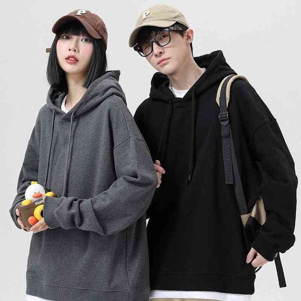 eridanus autumn new casual style loose solid color hooded ins trend loose fake two-piece hooded couple sweatshirt for men mww373 t220726, Black
eridanus autumn new casual style loose solid color hooded ins trend loose fake two-piece hooded couple sweatshirt for men mww373 t220726, Black