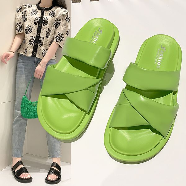 summer women shoes slippers slides pu rubber basic solid outside flat with pleated pleated rome platform slippers, Black
summer women shoes slippers slides pu rubber basic solid outside flat with pleated pleated rome platform slippers, Black
