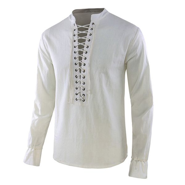 medieval pirate shirt men vintage knight noble t-shirt carnival viking pirate cosplay tee retro blouse fashion lace up costume, White;black
medieval pirate shirt men vintage knight noble t-shirt carnival viking pirate cosplay tee retro blouse fashion lace up costume, White;black