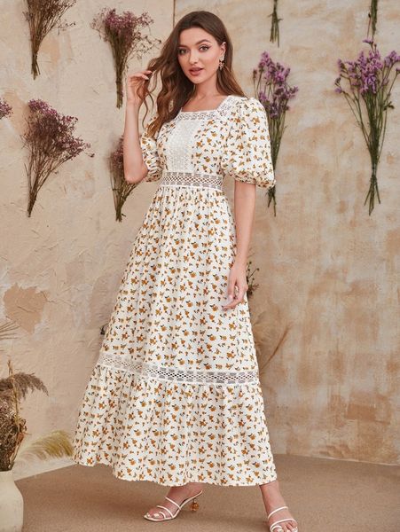 1pc ditsy floral contrast guipure lace square neck puff sleeve dress q0wd#, Black;gray
1pc ditsy floral contrast guipure lace square neck puff sleeve dress q0wd#, Black;gray