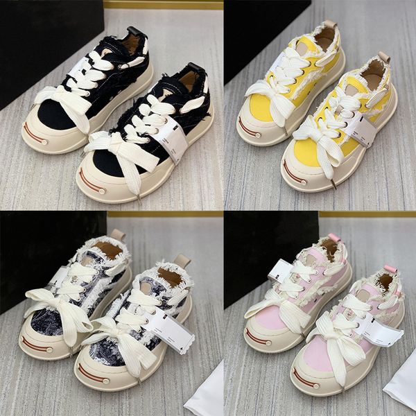 luxury designer casual shoes women washed canvas leather stitching smile beggar shoe cute ladies lace-up low cut walking shoes men platform, Black
luxury designer casual shoes women washed canvas leather stitching smile beggar shoe cute ladies lace-up low cut walking shoes men platform, Black
