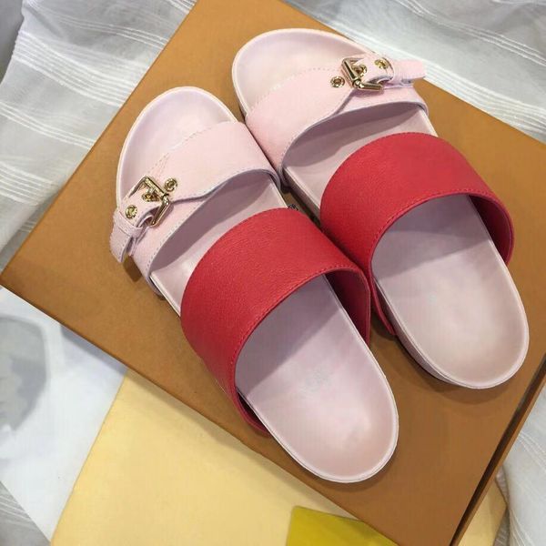 women summer slippers bom dia flat mule sandals ladies gold-tone buckles two straps slides shoes with gift boxshoe''louise'&#, Black
women summer slippers bom dia flat mule sandals ladies gold-tone buckles two straps slides shoes with gift boxshoe''louise'&#, Black