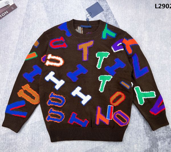new aop jacquard letter knitted sweater in autumn / winter 2023acquard knitting machine e custom jnlarged detail crew neck cotton qsd8w2, Black;brown
new aop jacquard letter knitted sweater in autumn / winter 2023acquard knitting machine e custom jnlarged detail crew neck cotton qsd8w2, Black;brown