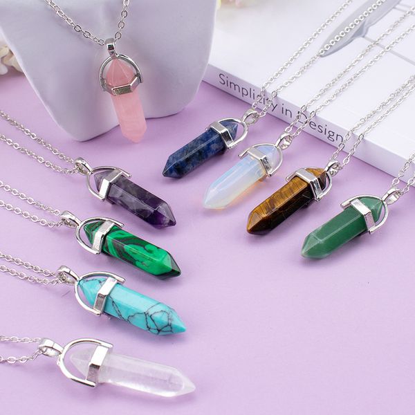 personality hexagonal column rose quartz necklace opal pendant fashion natural stone bullet pink crystal pendants necklaces ladies men jewel, Silver
personality hexagonal column rose quartz necklace opal pendant fashion natural stone bullet pink crystal pendants necklaces ladies men jewel, Silver