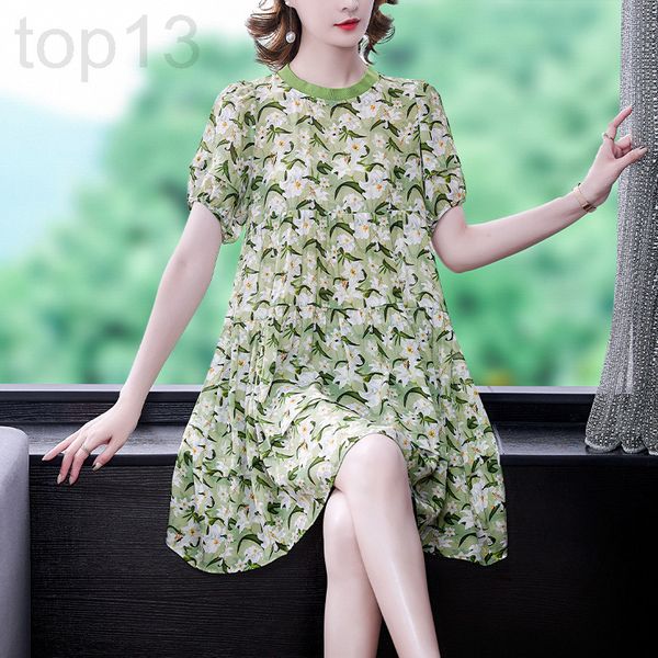 casual dresses designer silk dress summer thin 2021 new loose mulberry silk high-end green floral skirt ud1f, Black;gray
casual dresses designer silk dress summer thin 2021 new loose mulberry silk high-end green floral skirt ud1f, Black;gray