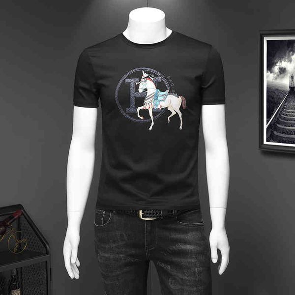 men's fashion personality trend new short-sleeved brand wholesale 2022 summer casual mercerized cotton round neck short sleeve t-shirt, White;black
men's fashion personality trend new short-sleeved brand wholesale 2022 summer casual mercerized cotton round neck short sleeve t-shirt, White;black