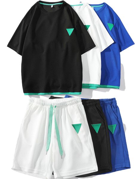 2022 ss designer tracksuits summer suit with solid color two-piece short sleeved t loose sportswear two-piece set simple luxury men's t, Gray
2022 ss designer tracksuits summer suit with solid color two-piece short sleeved t loose sportswear two-piece set simple luxury men's t, Gray