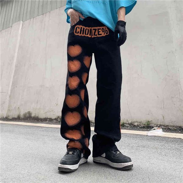 high street hiphop love graffiti jeans men's hip hop over size loose american straight pants, Blue
high street hiphop love graffiti jeans men's hip hop over size loose american straight pants, Blue