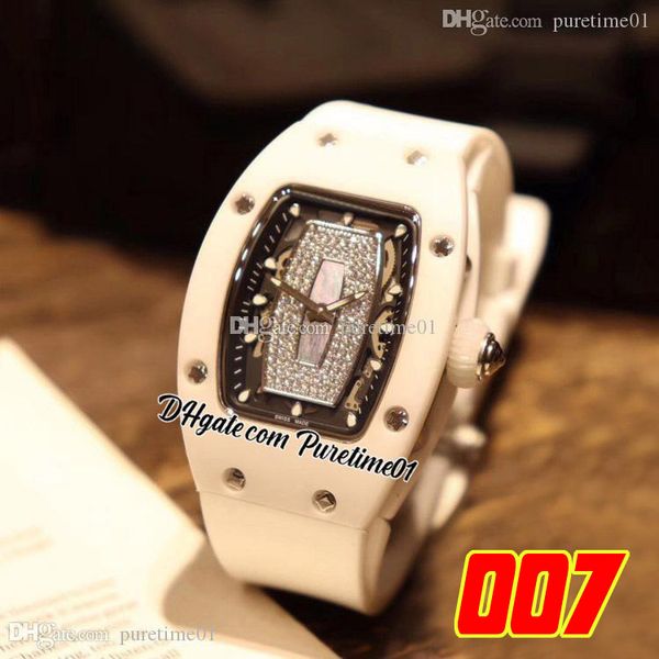 2022 07-01 miyota automatic womens ladies watch white ceramic case black inner skeleton mop diamonds dial rubber strap super edition puretim, Slivery;brown
2022 07-01 miyota automatic womens ladies watch white ceramic case black inner skeleton mop diamonds dial rubber strap super edition puretim, Slivery;brown
