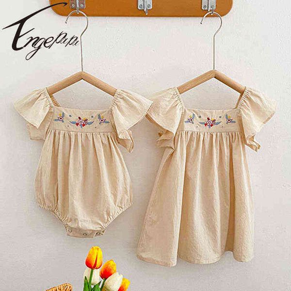 engepapa infant baby girl sister clothes short flying sleeves romper baby girl princess dress sweet flower romper clothing g220510, Blue
engepapa infant baby girl sister clothes short flying sleeves romper baby girl princess dress sweet flower romper clothing g220510, Blue