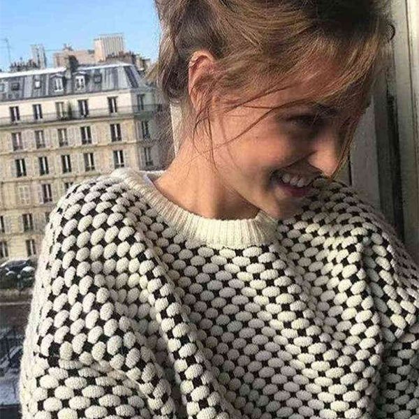 oversize blue dot sweater pullovers women winter autumn thick o-neck chic sweater long sleeve sweater 211109, White;black
oversize blue dot sweater pullovers women winter autumn thick o-neck chic sweater long sleeve sweater 211109, White;black