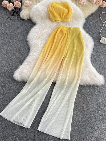 women summer fashion korean set off shoulder strapless short +high waist gradient long pants two piece suits cx220420, White
women summer fashion korean set off shoulder strapless short +high waist gradient long pants two piece suits cx220420, White