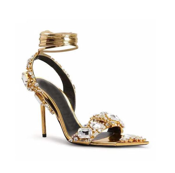designer shoes metallic crystal embellished ankle-tie sandals heeled stiletto women party evening shoes open toe105mm women's designers, Black
designer shoes metallic crystal embellished ankle-tie sandals heeled stiletto women party evening shoes open toe105mm women's designers, Black