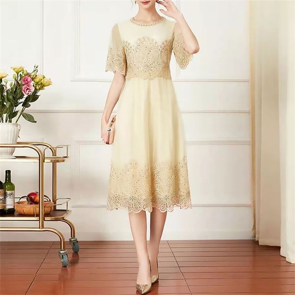 casual dresses elegant temperament mesh embroidered dress summer round neck short sleeve waist covering belly long large 1288 w7jh, Black;gray
casual dresses elegant temperament mesh embroidered dress summer round neck short sleeve waist covering belly long large 1288 w7jh, Black;gray