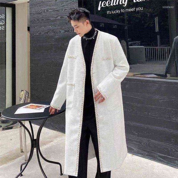 men's wool & blends syuhgfa 2022 autumn winter medium long light luxury weave woolen coat profile personality white collarless single b, Black
men's wool & blends syuhgfa 2022 autumn winter medium long light luxury weave woolen coat profile personality white collarless single b, Black