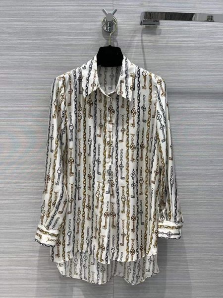 2022 summer autumn long sleeve lapel neck milan runway shirts designer blouses brand same style shirts 0621-18, White
2022 summer autumn long sleeve lapel neck milan runway shirts designer blouses brand same style shirts 0621-18, White