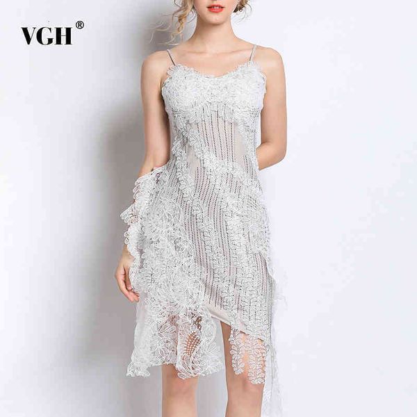 elegant patchwork dress for women sling sleeveless high waist lace asymmetrical hem ruffles dresses female fashion style 210507, Black;gray
elegant patchwork dress for women sling sleeveless high waist lace asymmetrical hem ruffles dresses female fashion style 210507, Black;gray