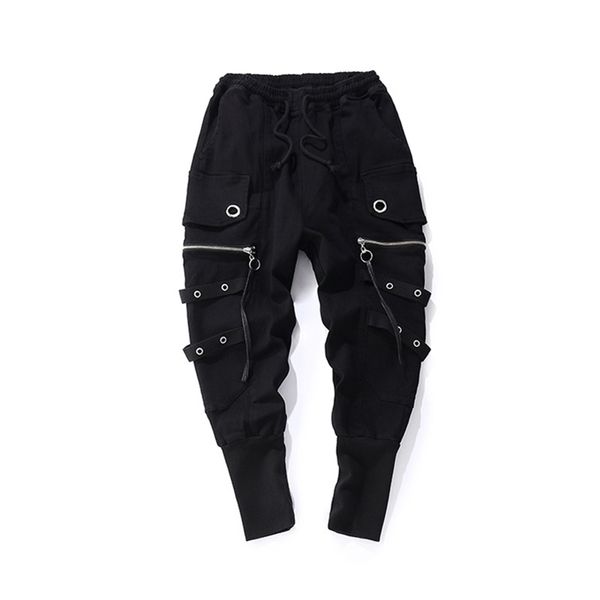 fashion drawstring joggers black sweatpants ribbon hip hop men streetwear casual trousers cross-pants 201128
fashion drawstring joggers black sweatpants ribbon hip hop men streetwear casual trousers cross-pants 201128