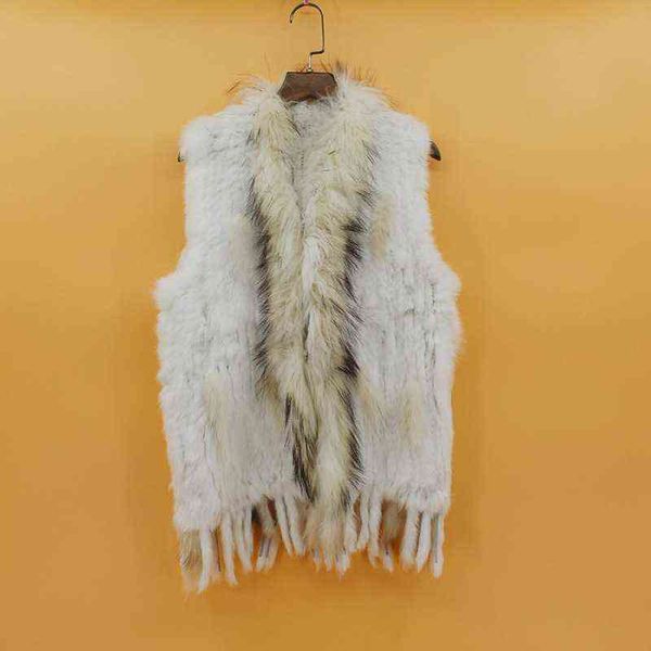 womens natural real rabbit fur vest with raccoon fur collar waistcoat/jackets rex rabbit knitted winter t220816, Black
womens natural real rabbit fur vest with raccoon fur collar waistcoat/jackets rex rabbit knitted winter t220816, Black