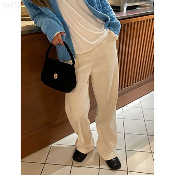 women's pants & capris designer p family's new inverted triangle corduroy high waist casual pants in early spring of 2022 solid co, Black;white
women's pants & capris designer p family's new inverted triangle corduroy high waist casual pants in early spring of 2022 solid co, Black;white