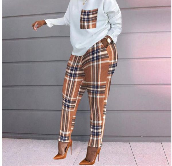 fashion tracksuit 2 piece set autumn winter lattice pullover jacket and long pants sports suit female sweatshirt sportswear suit for woman, Gray
fashion tracksuit 2 piece set autumn winter lattice pullover jacket and long pants sports suit female sweatshirt sportswear suit for woman, Gray