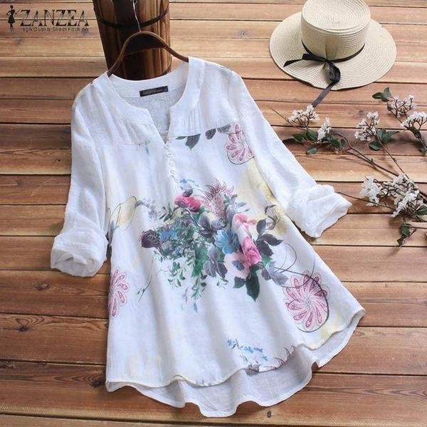 zanzea elegant printed shirt womens autumn blouse vintage floral casual female long sleeve shirts plus size blusas y200622, White
zanzea elegant printed shirt womens autumn blouse vintage floral casual female long sleeve shirts plus size blusas y200622, White
