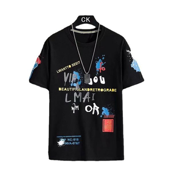 men's t-shirts men and women's style short sleeve clothing fashion student fashion loose costume, White;black
men's t-shirts men and women's style short sleeve clothing fashion student fashion loose costume, White;black