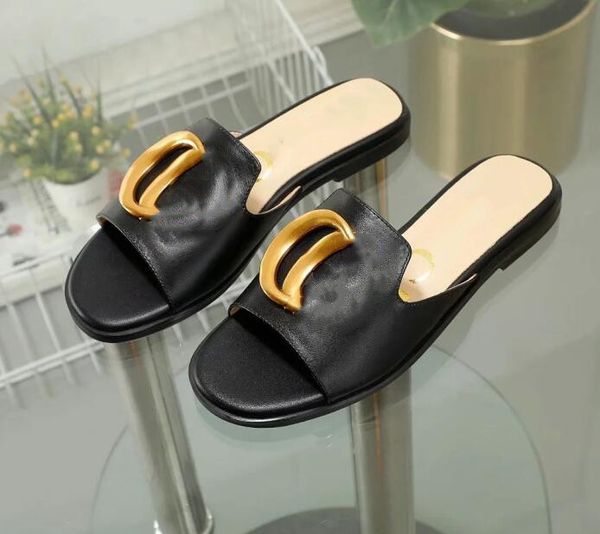 metal buckle big open toe genuine leather slippers the upper cow and the inner made sheepskin simple atmosphere sandals, Black
metal buckle big open toe genuine leather slippers the upper cow and the inner made sheepskin simple atmosphere sandals, Black