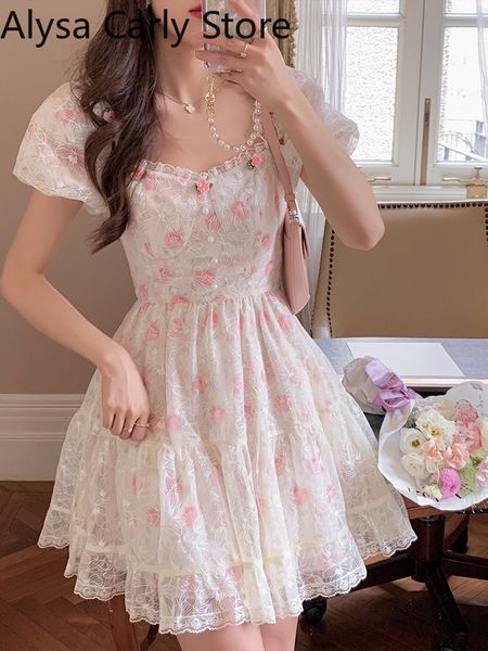 kawaii vintage fairy dres summer sweet lace floral elegant princess dress female casual boho korean party mini dress 220516, Black;gray
kawaii vintage fairy dres summer sweet lace floral elegant princess dress female casual boho korean party mini dress 220516, Black;gray