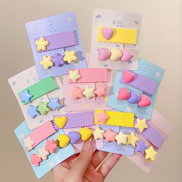 2pcs/set girls cute colorful heart star flower hairpins kids sweet hair decorate barrettes hair clips, Slivery;white
2pcs/set girls cute colorful heart star flower hairpins kids sweet hair decorate barrettes hair clips, Slivery;white