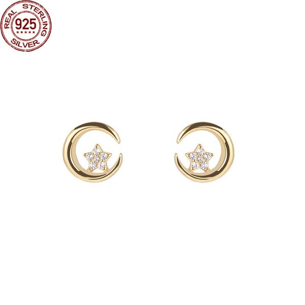 charm star moon earrings charms 925 sterling silver korean classic simple personality fashion micro inlaid zircon c-shaped five pointed for, Golden
charm star moon earrings charms 925 sterling silver korean classic simple personality fashion micro inlaid zircon c-shaped five pointed for, Golden