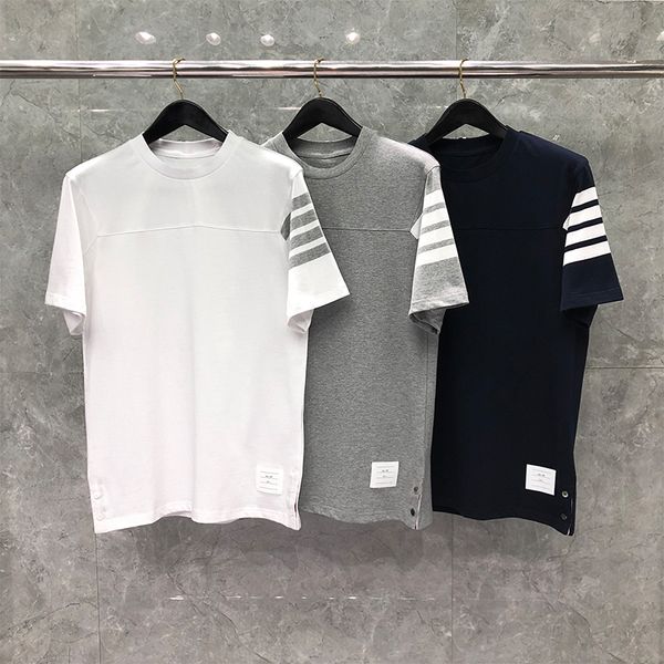 striped 4-bar designer t shirt for men women summer 100% cotton jersey luxury brand short sleeves simple casual blouse stylist tee new offic, White;black
striped 4-bar designer t shirt for men women summer 100% cotton jersey luxury brand short sleeves simple casual blouse stylist tee new offic, White;black