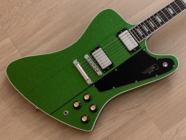 2022 kauer banshee electric guitar moss green flake, wolfetone kauerbucker pafs