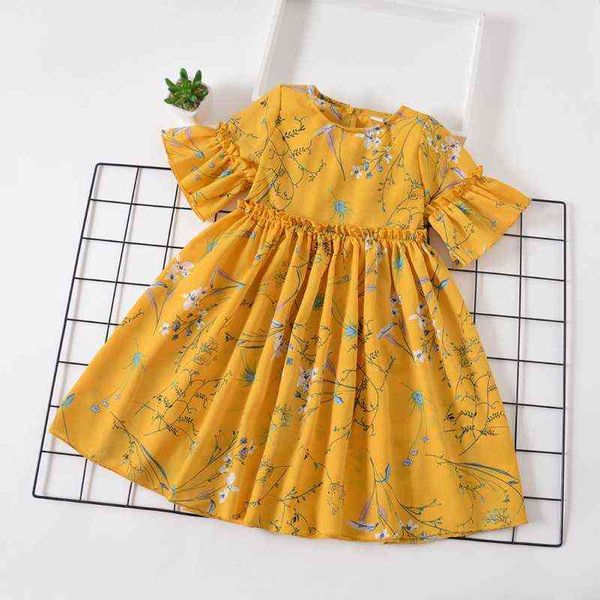 kids girl summer dress casual short sleeves flare sleeve ruched floral print girls roupa infantil pageant sweet sundress 3-7y g220428, Red;yellow
kids girl summer dress casual short sleeves flare sleeve ruched floral print girls roupa infantil pageant sweet sundress 3-7y g220428, Red;yellow